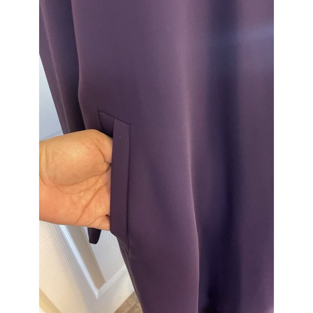 Jones Studio Women's Cardigan Open Front Long 100% Polyester Size Small Purple - Picture 4 of 10